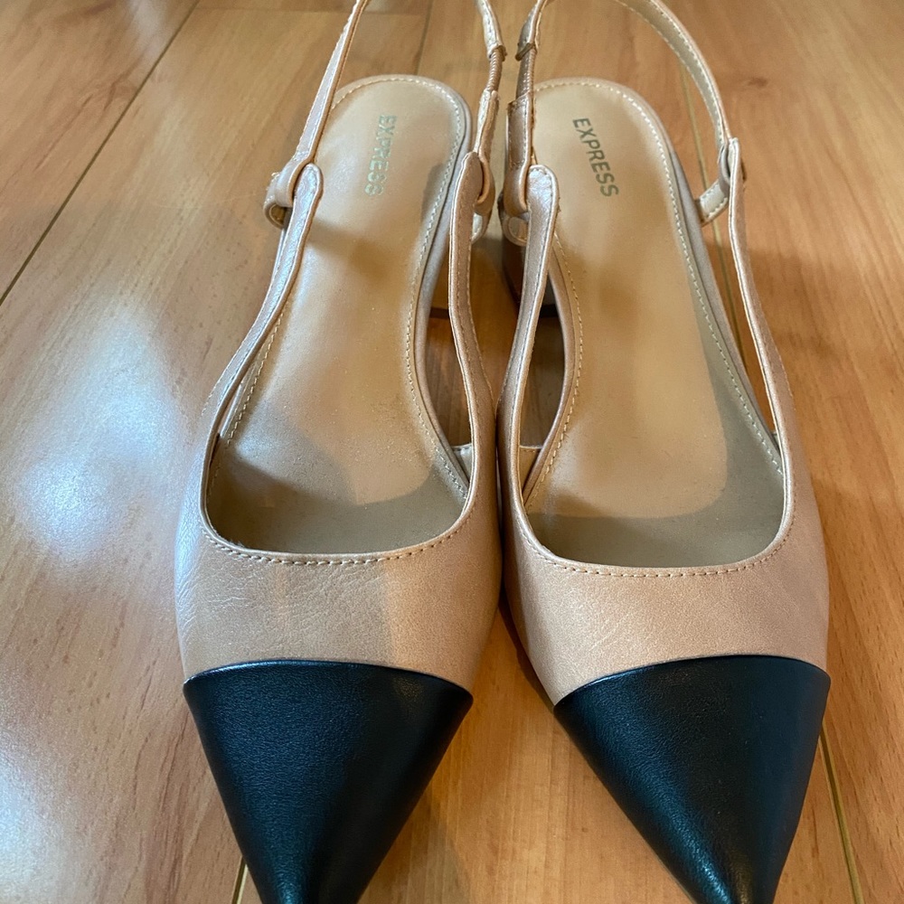 Express sling back slip ons